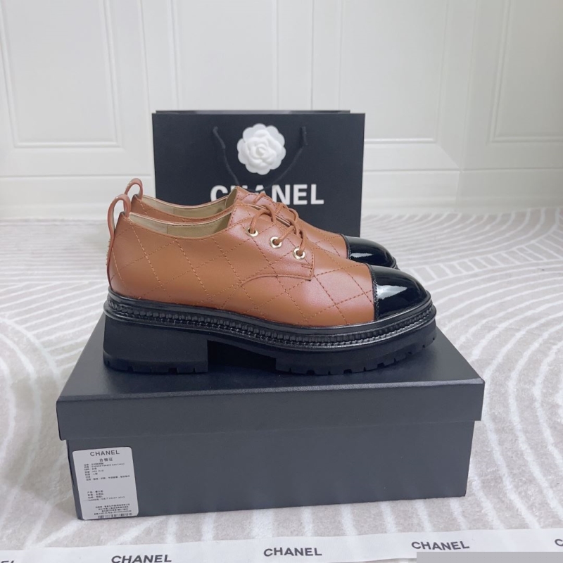Ch*el leather shoes